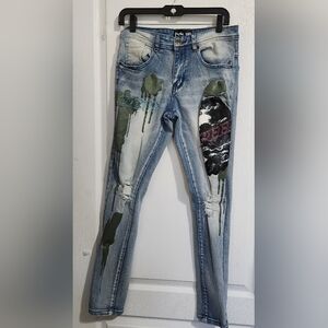 Motive Jeans Custom Graphics Hip-hop Urban Streetwear Sz 30/32